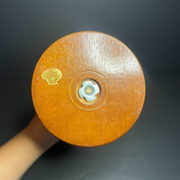 Vintage Retro Price Import Set of 5 Wooden Napkin Holder Rings & Stand 9.75" - Picture 7 of 8